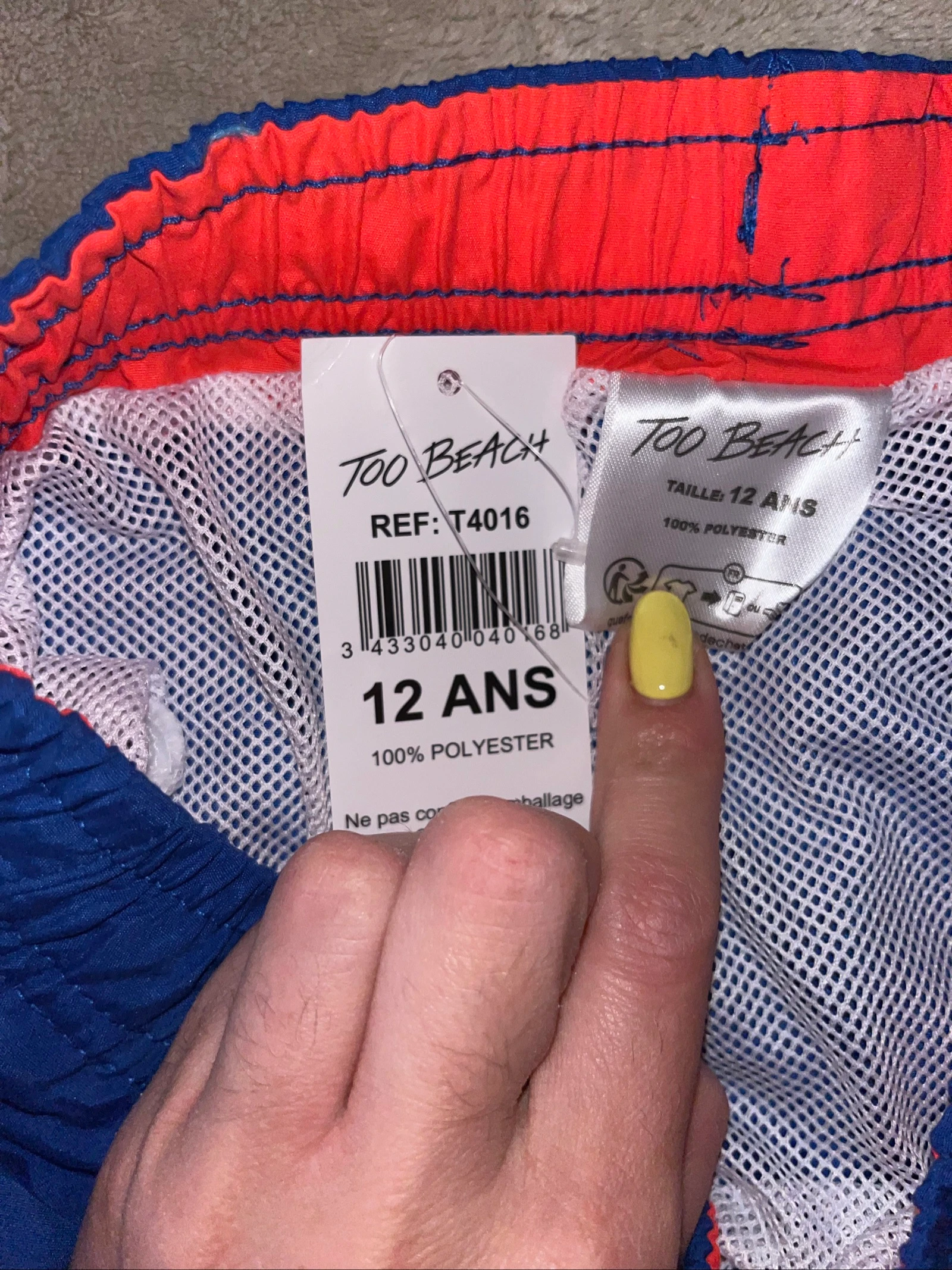 Zwemshort voor jongens 12 jaar blauw en oranje nieuw – photo 2